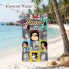 Mafalda Custom Name Printed Beach Towel Personalized Soft Towel For Swimming Beach Travel
