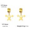 Cazador Gold Color Weightlifter Drop Earrings for Women Men Fitness Exercise Stainless Steel Jewelry Earrings 2026 Trend Gift