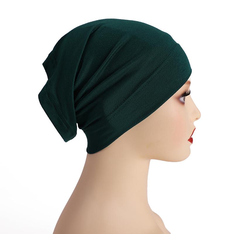 Soft Modal Inner Hijab Cap Muslim Stretch Turban Cap Islamic Underscarf Bonnet Hat Female Headband Tube Cap Turbante