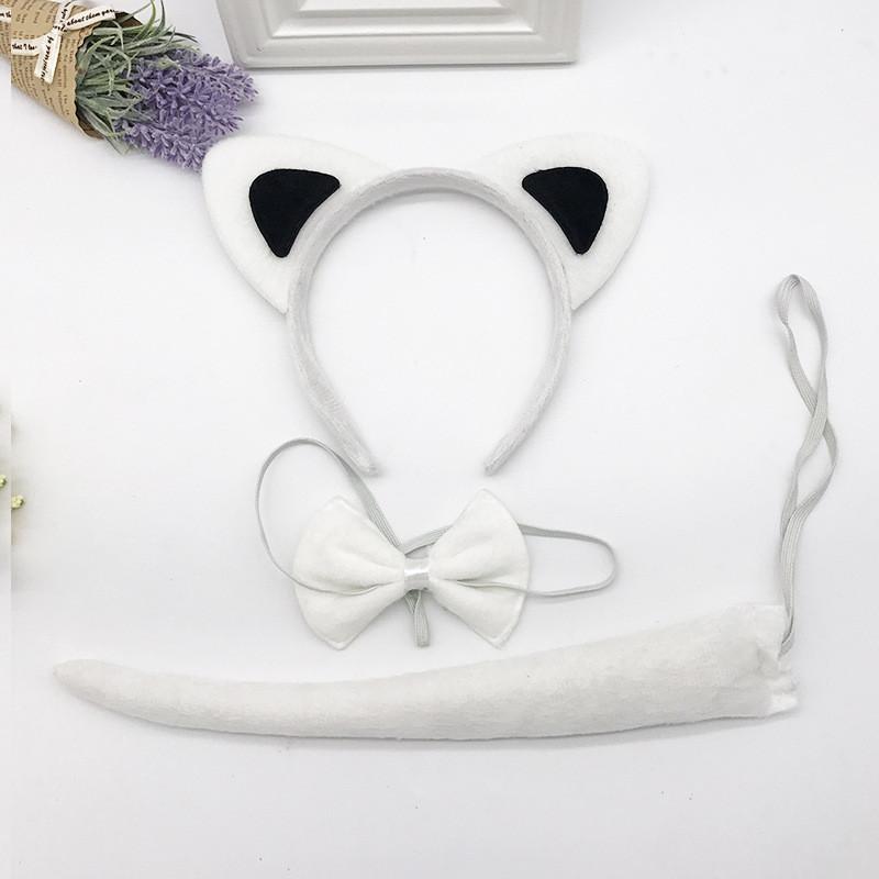 Animal Headband Set With Bunny And Cat Ears For Cosplay Party Costume Accessories