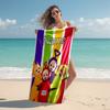 Personalized Customized Proof Beach Towel with Teletubbies Pattern - Soft, Absorbent,quick-drying,perfect Swimming,camping&bathing