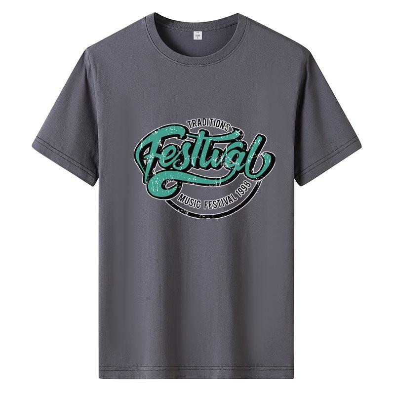 Kurzarm-T-Shirt für Männer und Frauen, lockerer Sommer, Rundhalsausschnitt, Buchstaben auf dem Unterhemd der Kleidung gedruckt
