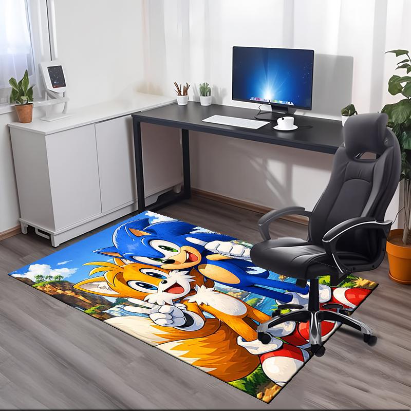 Sonic Printed Carpet, for Office Chair Living Room Bedroom Kitchen Room Decor Gifts.