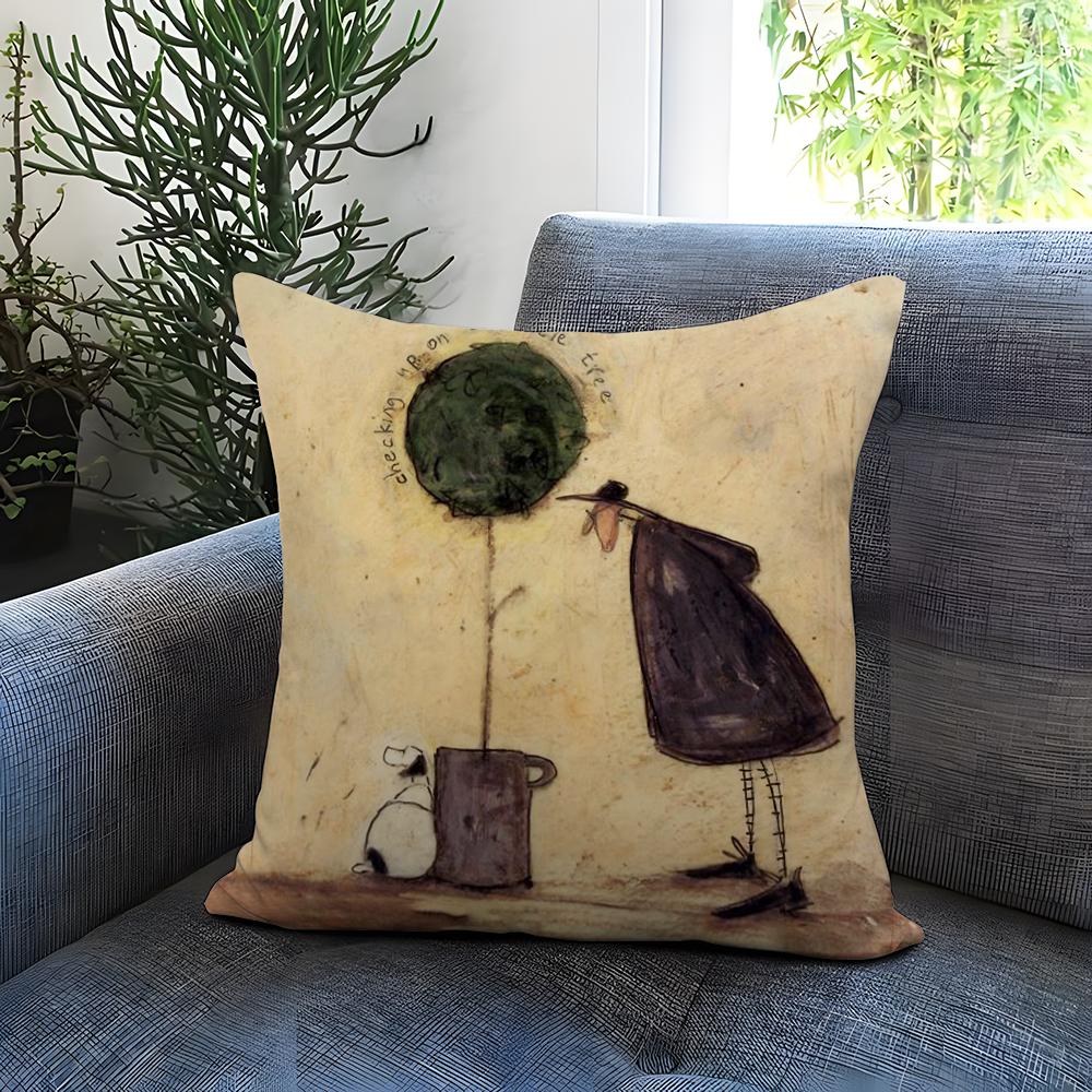 Painting S-Sam Toft Art Cushion Cover Comfortable Reversible Pillow Cover Ideal for Car Sofa Bedroom & Beyond