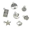 Alloy Pendant Moon Butterfly Five-pointed Star Charms for Bracelets Pendants Necklaces DIY Making Retro Charms Jewelry Accessories