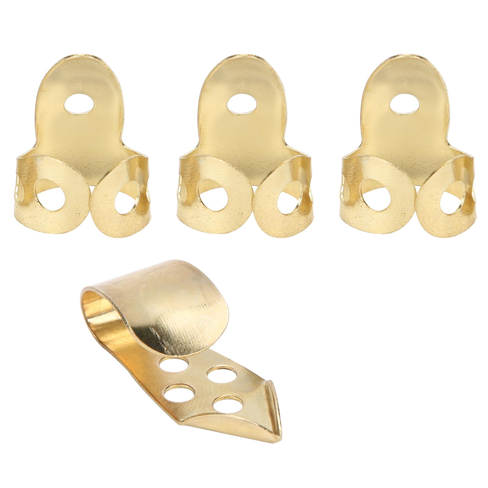 

Finger Picks Metal 3Pcs Index Finger 1Pc Thumb Guitar Parts Musical Instrument Accessories(Gold ) золотой