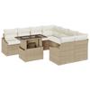 VidaXL Ensemble de Canapé de Jardin de 9 Pièces avec Coussins Beiges en Poly Rotin 3348977