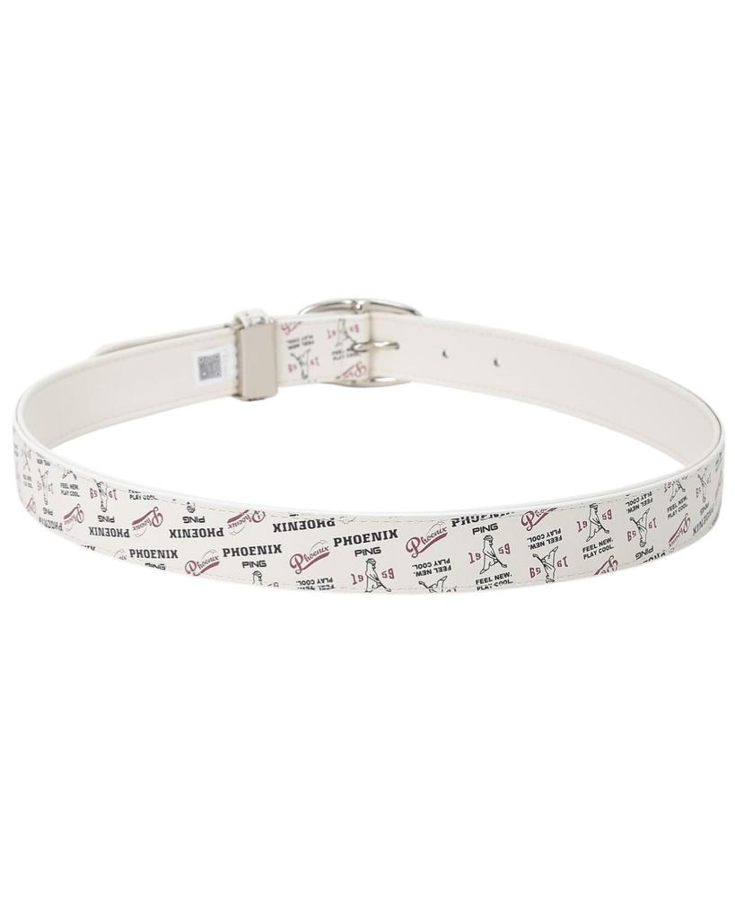 Ping Apparel Women's Belt (All-Over Brand Logo) / Golf / 622-5282801 030_White FR