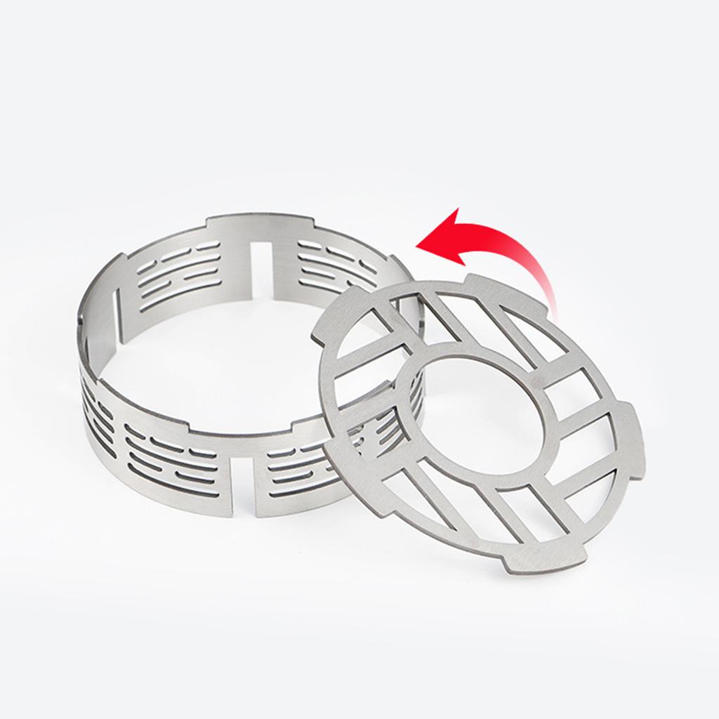 Gas Stove Windshield Ring Protects Flame from Wind Stove Wind Guard 201Stainless Steel Texture for Outdoor Cooking