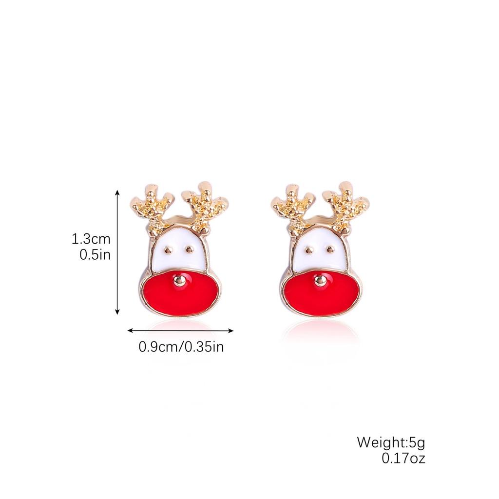Europäisches und Amerikanisches Weihnachts-Ohrring-Set Funkelnde Diamant-Schneeflocke Glocke Feiertags-Ohr-Accessoires