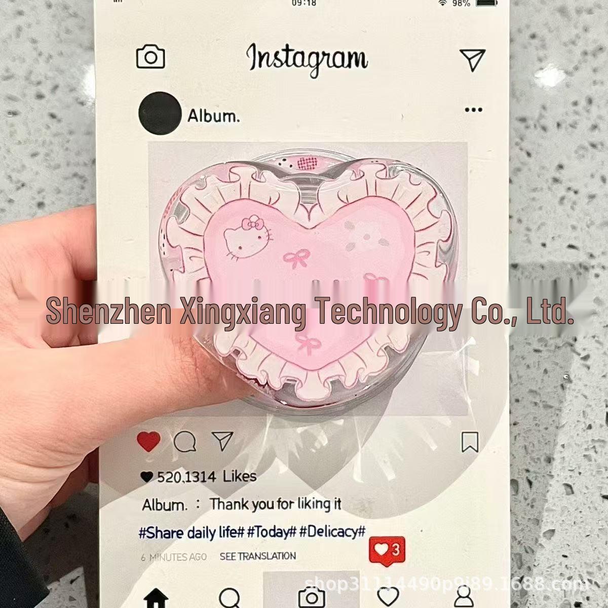 Cartoon Rabbit Kitty Cat Bear MagSafe-Compatible Magnetic Stand with Super Strong Suction and Retractable Air Cushion Opp Bag