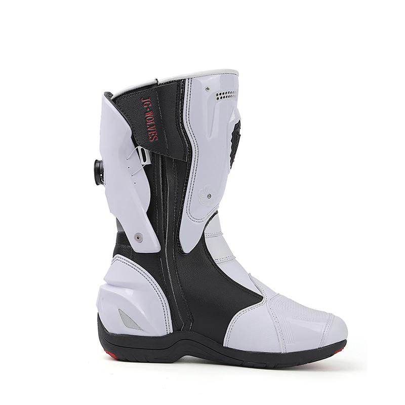 Men‘s Gear Shift Motorcycle Boots Off-road Motorbike Riding Shoes Mid-calf Motorcycle Protective Boots Four Seasons Botas Moto