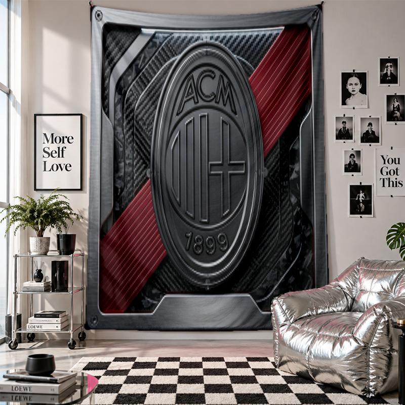 AC Milan Wall Tapestry Home Decor Wall Hanging Cloth for Bedroom Living Room Background