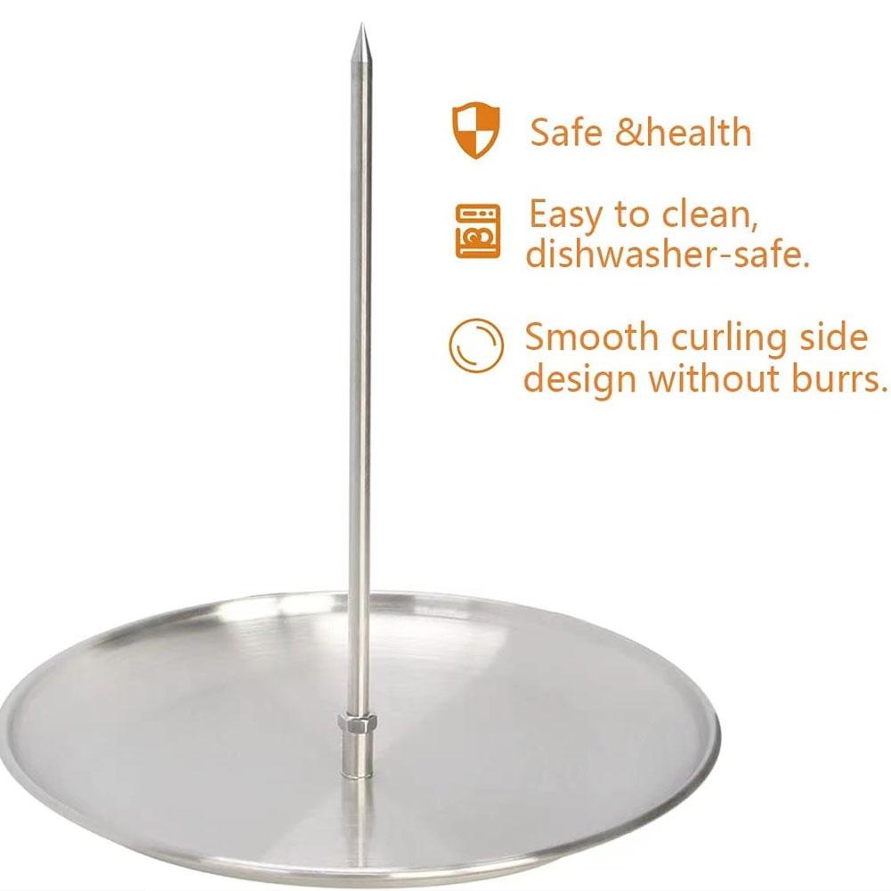 Stainless Steel Chicken Rack for Steak Beer Metal Vertical Meat Skewer Grill Replacement Spikes with Handle Smoker Accessories