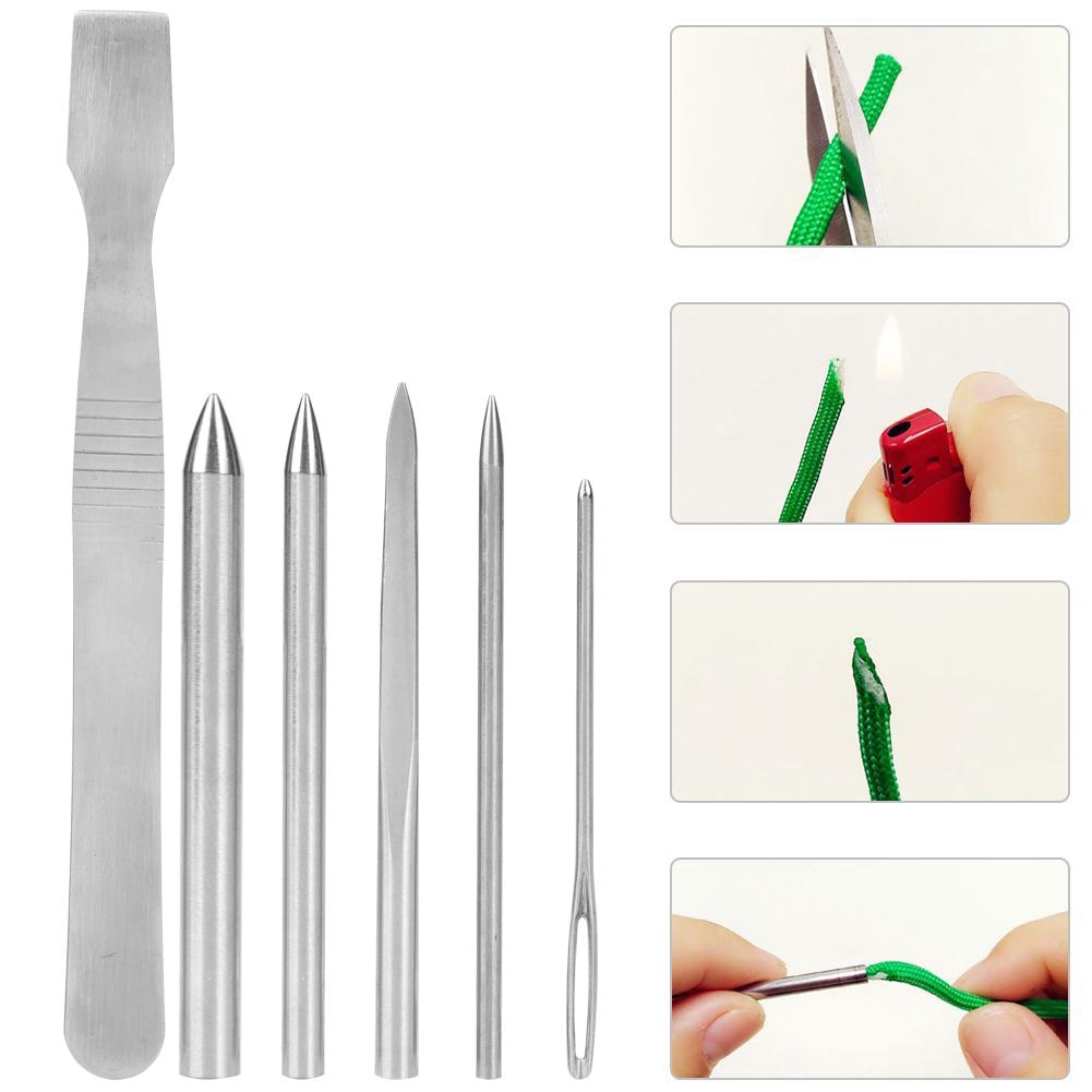 6Pcs/Set Stainless Steel Paracord Weaving Stitching Lacing Needles Set Bracelet Knitting DIY Tool