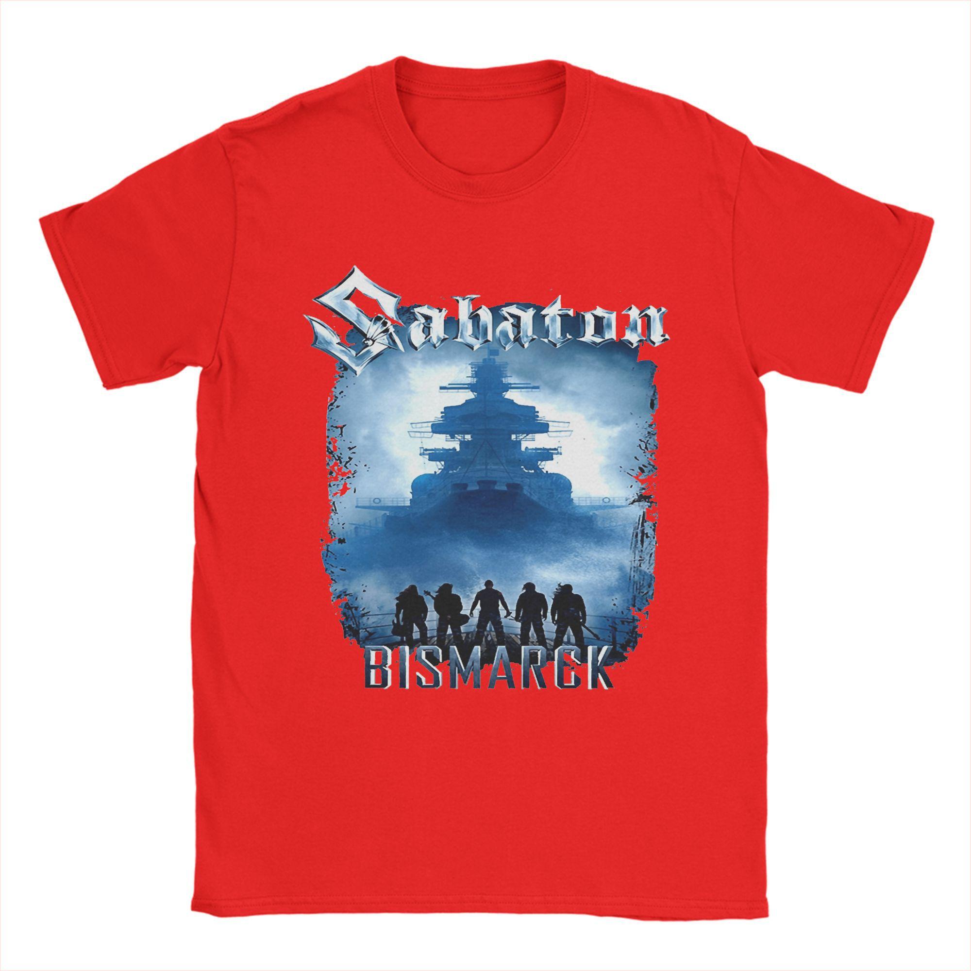

S-Sabatoned Bismarck Movie Rock Band Graphic Printing T Shirt for Men Women 100% Cotton Tee Shirt Clothing S