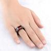 Noble Exquisite Workmanship Women Ring Inlaid Faux Gem Rhinestone Wedding Band Jewelry Accessory