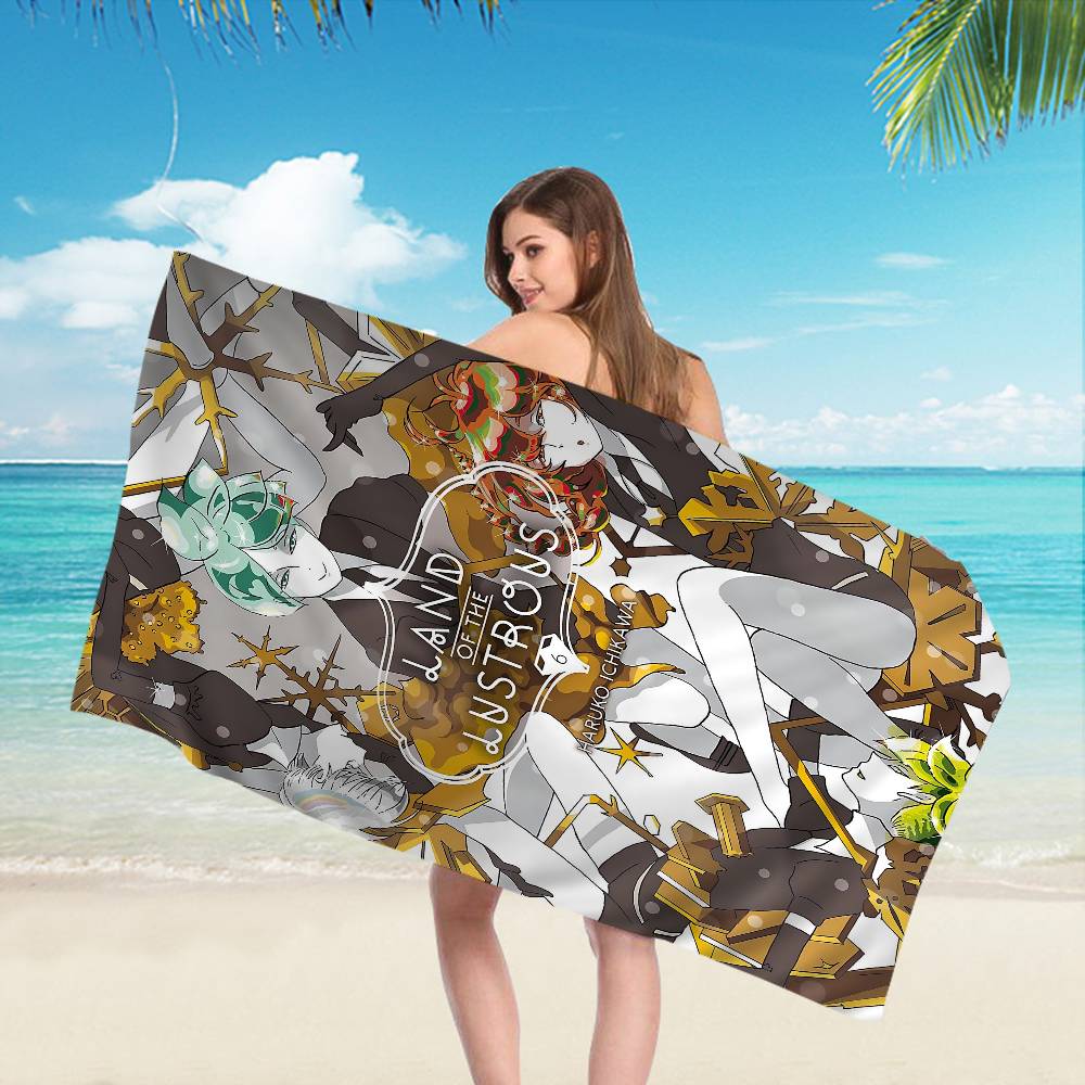 Anime L-Land Of The L-Lustrous Bath Towel Microfiber Soft Water Absorbing Breathable Girl Kids Decorative Cartoon Beach Towel