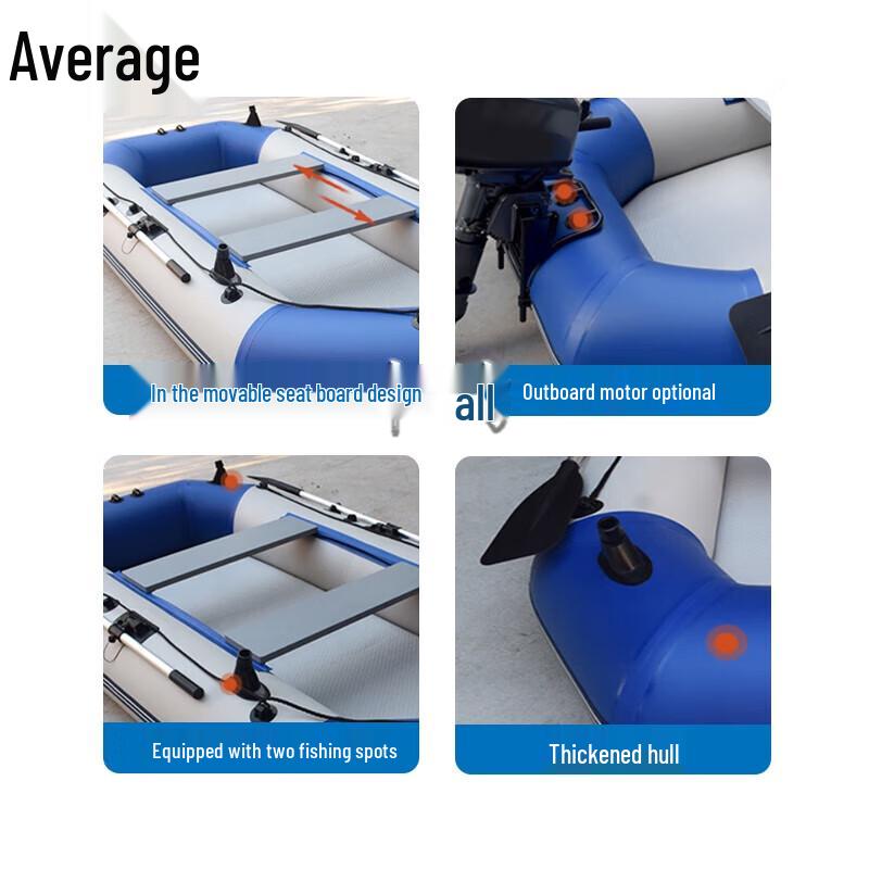 Zhongjun Inflatable Fishing Dinghy Set with 6HP Outboard Motor