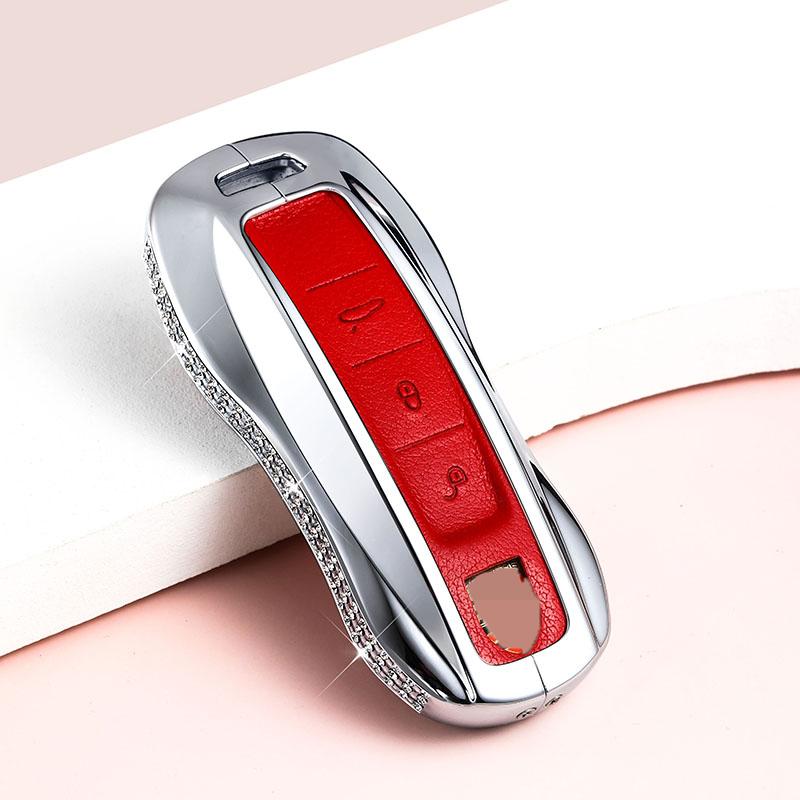 Styling Mouldings Luxury Diamond Car Remote Key Case Key Cover For Porsche Panamera 2017-2020 Cayenne 2018-2020
