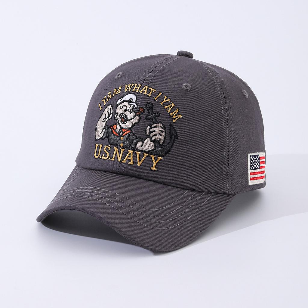 Vintage Old School Cartoon Print Baseball Cap Unisex Outdoor Casual Hat Duckbill Cap Round Top Cotton Cap For Teenagers Spring Autumn Winter