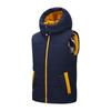 Men's Outdoor Casual Hooded Waterproof Vest, Loose Waistcoat With Cotton And Thick Warm Jacket