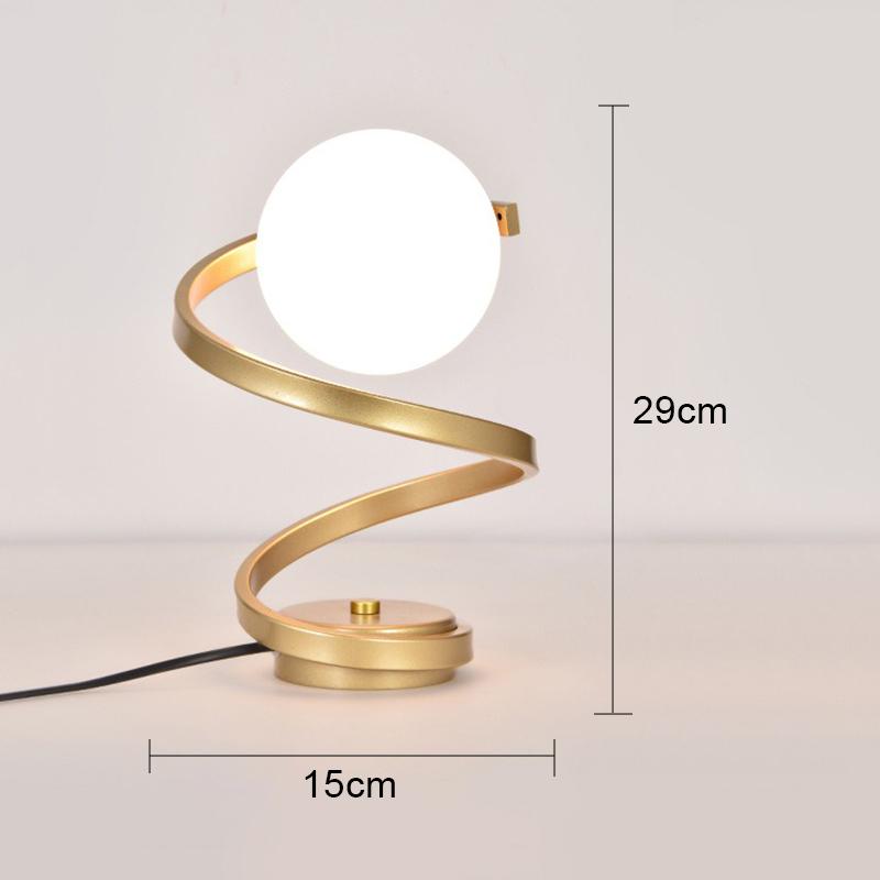 

Светодиодные настольные лампы Nordic для внутреннего освещения, кнопка переключения, спальня, прикроватная тумбочка, гостиная, ресторан, украшение дома, ретро-стол из стекла, Lam changeable золотой
