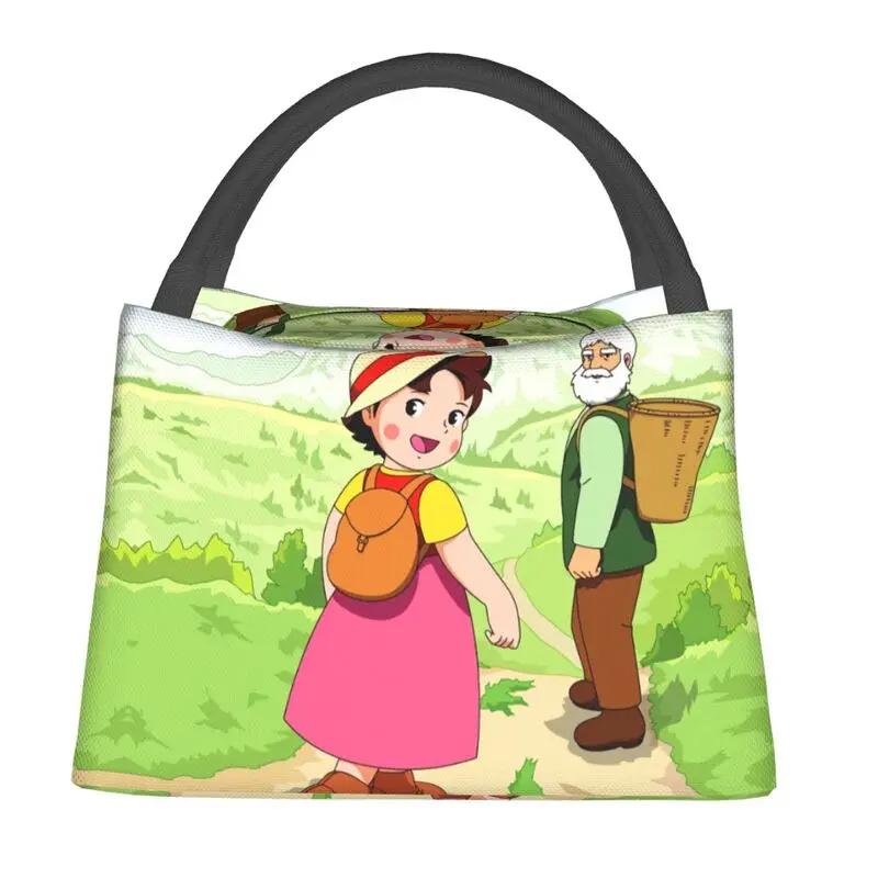 

Хейди Девушка из Альп Изолированная Сумка Для Обеда Для Женщин Герметичная Коза Аниме Мультфильм Термоохладитель Ланч-бокс Работа Пикник 28x17x16CM оранжевый