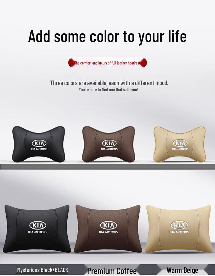 Compatible Headrests and Lumbar Support for Kia K3, K2/K4/K5, Sportage, and Elantra.