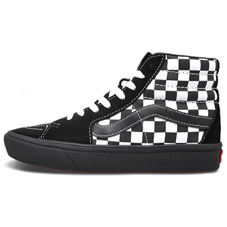 

Vans Sk8-Hi ComfyCush Mixed Media — кроссовки унисекс в черную клетку антик-белый VN0A3WMB17Q