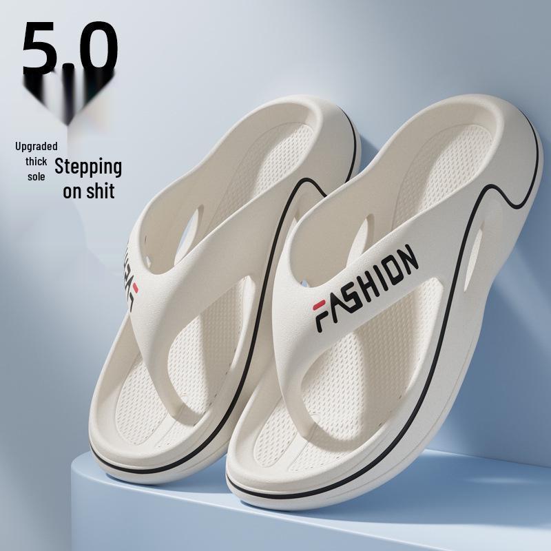 

Мужские летние нескользящие сандалии-вьетнамки EVA с разделителем для пальцев - Мягкие и износостойкие пляжные шлепанцы на толстой подошве 40-41 (for size 39-40 feet) белый