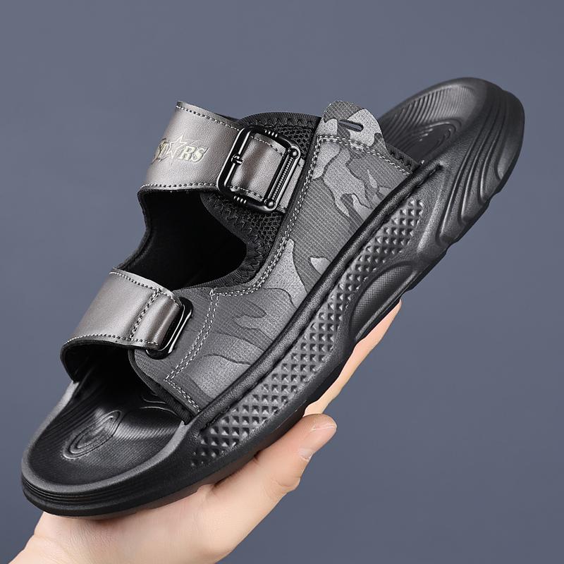 Fashion New Trend Mens Beach Shoes Quick Dry Male Slippers Summer Outdoor Non-Slip Men Half Drag Leisure Walk Sandals Stylish Flip-flops