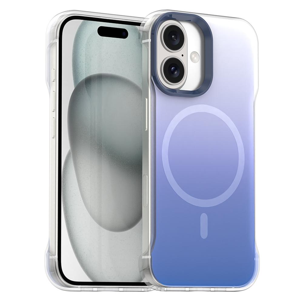 

Для iPhone 16 Магнитный чехол Градиентный дизайн Безрамочный IMD ТПУ+ПК+ПЭТ Чехол для телефона Blue