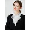 White Ribbon Fake Collar Decoration Lace Shirt Collar Detachable For Women Blouse Neckline Sweater Collar Shoulder Warp Collar