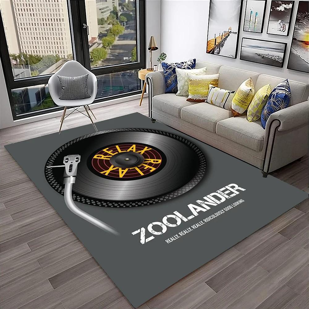 3D Retro Vinyl Record Music Art Carpet Rug for Home Living Room Bedroom Sofa Doormat Decor,Kid Play Area Rug Non-slip Floor Mat
