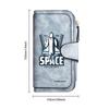 Space Shuttle Long Wallet Forever Card Holder Stylish PU Leather Portable Purse