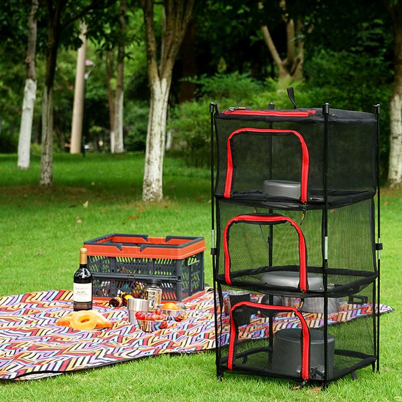 3-layer Drying Net Portable Folding Drying Net For Outdoor Dry Goods Vegetable Fruit Herbs Clothing Drying Rack Save Space