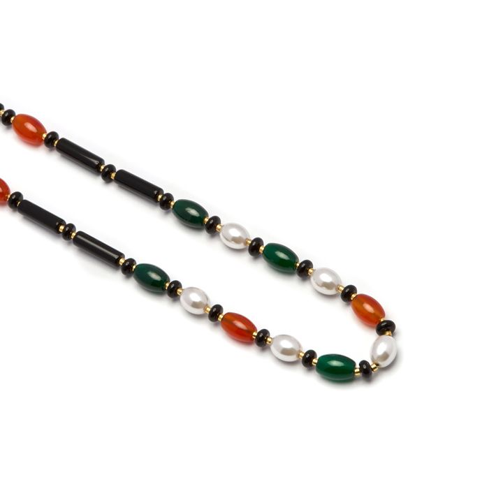 Collier Luxenter avec Onyx finition or 18k - Coepil