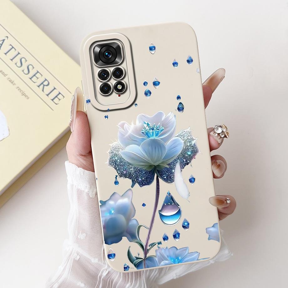 Case For Xiaomi Redmi Note 11 11s 11 Pro Pro+ 4G 5G Phone Case Note 11T Soft Silicone Funda Women Fashion Flower Printed Cover