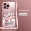Herzförmiges Schneeflockenmuster Metallische Farbe Glas-Handyhülle Für iPhone 17 Pro Max 11 12 13 14 15 16 Plus 16E 17 Air Cover