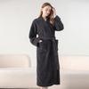 Plus Size Jacquard Fleece Bathrobe Thick Winter Autumn Bathrobe For Men And Women Cozy Pajamas Long Robe Sleepwear