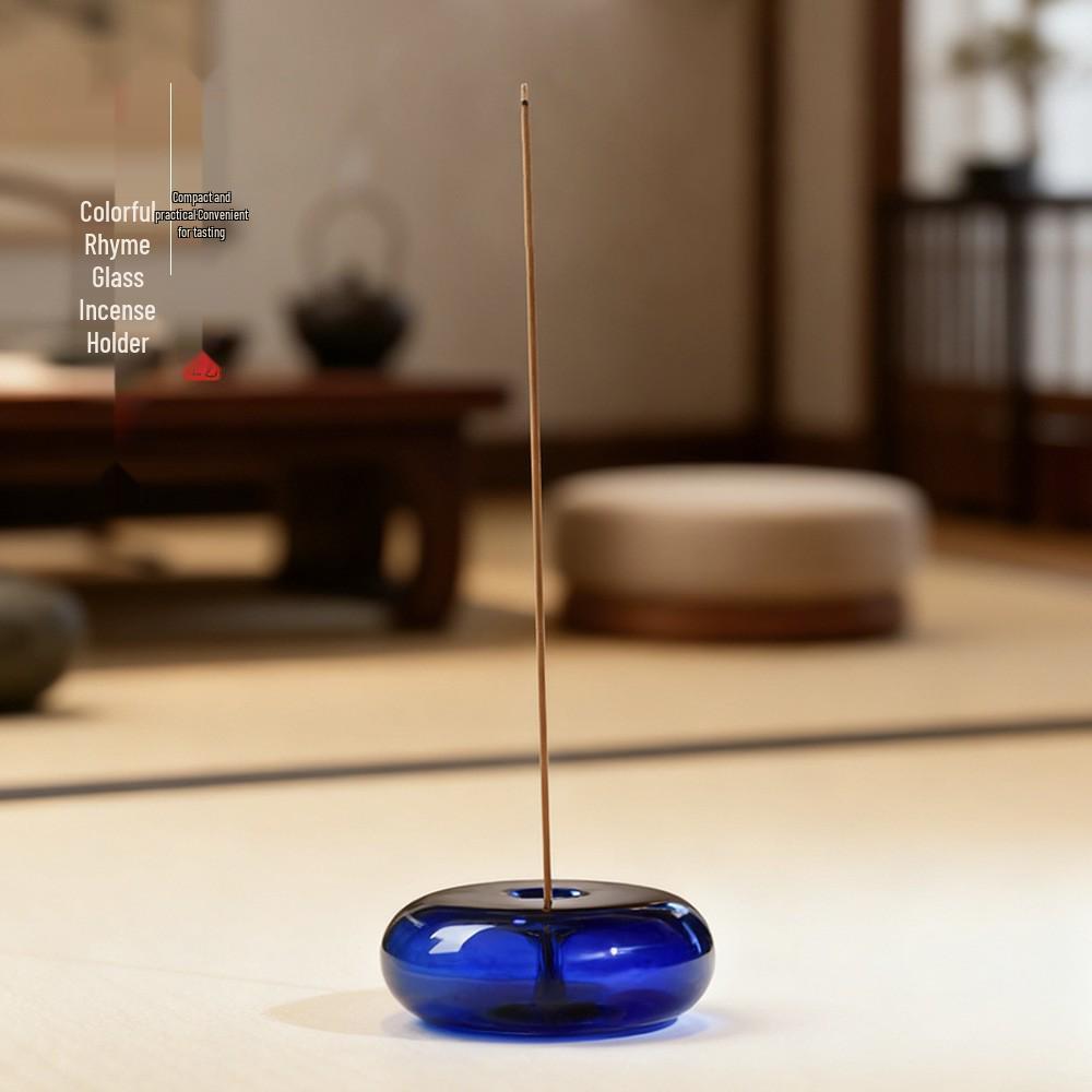 Glass Chinese Incense Holder for Home Aromatherapy, Sandalwood, Zen, and Tea Ceremony