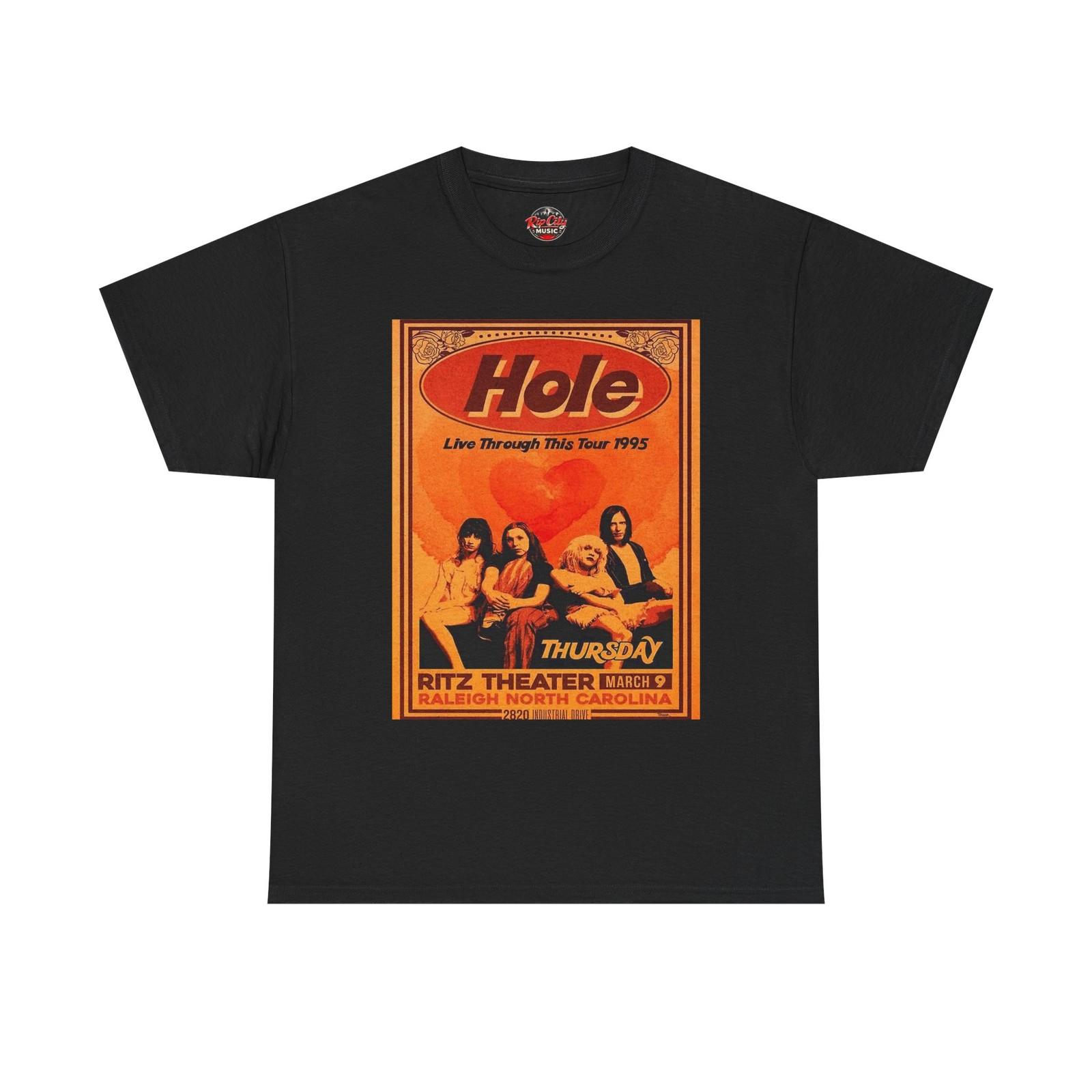 Hole Mar 9 Ritz Theater Raleigh North Carolina Retro Concert Poster T-Shirt S