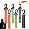 2/4Pcs Reflective Straps Pendant Keychain For Outdoor Camping Night Running Cycling Backpack Safety Lightweight Bright Keyrings