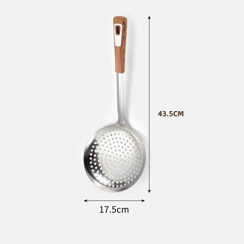 Large Stainless Steel Colander & Oil Separator Spoon for Noodles, Dumplings, and Hot Pot