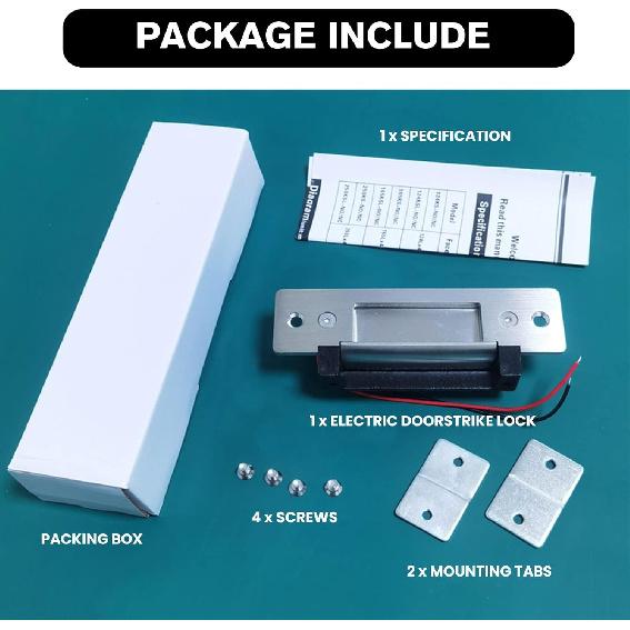 2025 Upgraded ANSI Standard Heavy Duty Electric Door Strike Lock for Door Access Control System Fail-Secure Fail-Safe Adjustable Access Control
