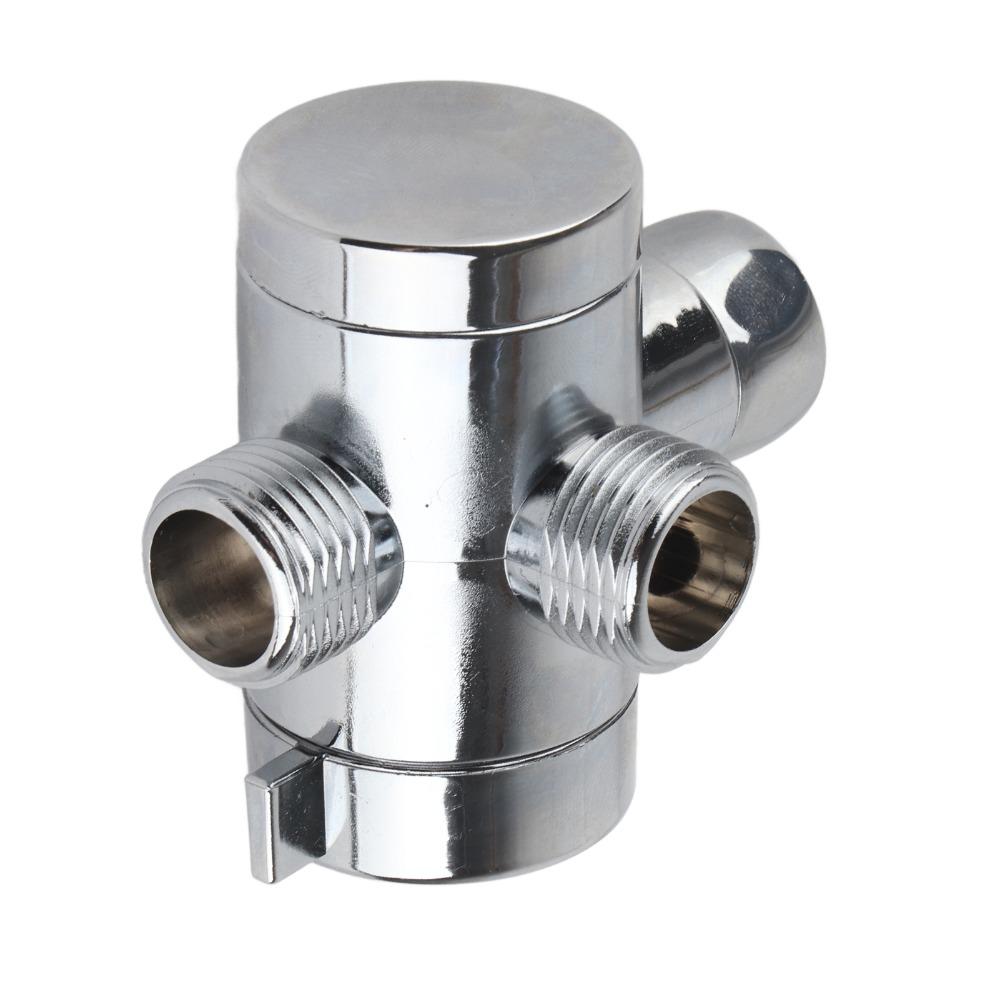 G1/2 Inch Thread Shower Diverter Valve Chrome Finished Bidet Diverter Valve  Bathroom  Use