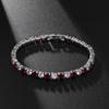 Elegant 4mm White Gold Zircon Tennis Bracelet – Women's Colorful Diamond Chain
