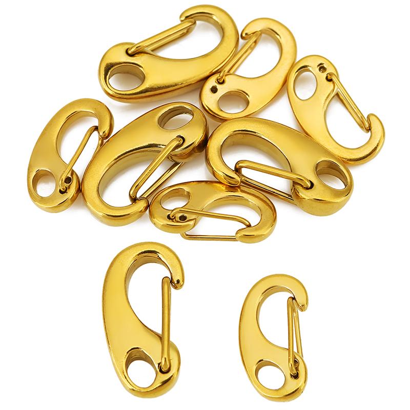 2pcs PVD 16 19 Mm Stainless Steel Necklace Clasps Hooks Never Fade Bracelets End Connectors Diy Jewelry Findings Accessories