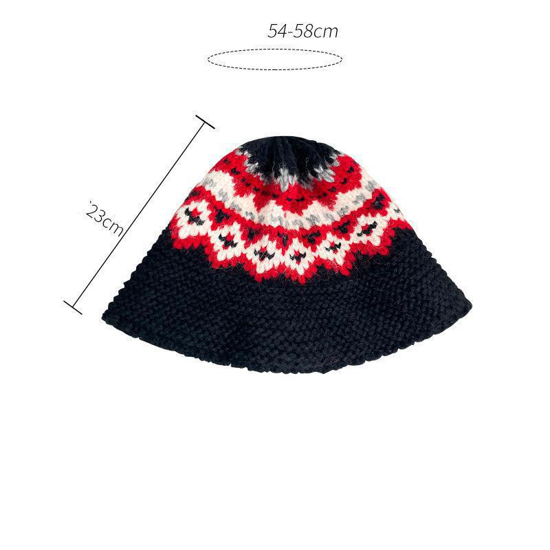 Women's Bucket Hat Knitted Beanie Fairisland Style Winter Hats For Women Keep Warm Ear Protection Fisherman Cap Female Vintage